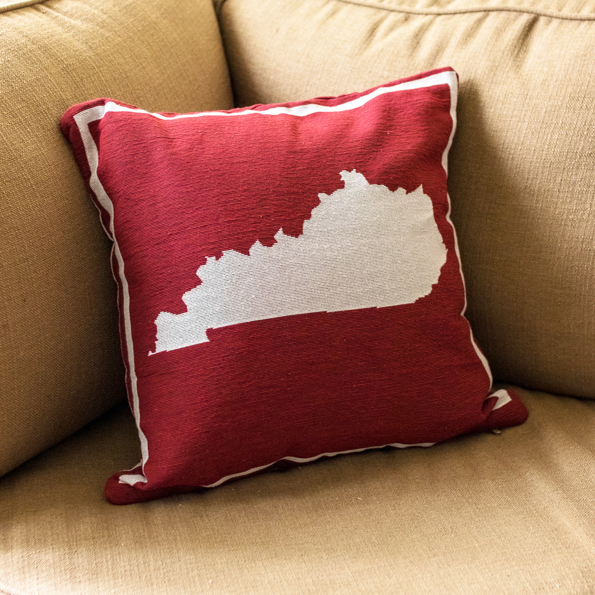 Red KY Shape Pillow - Barrel Down South