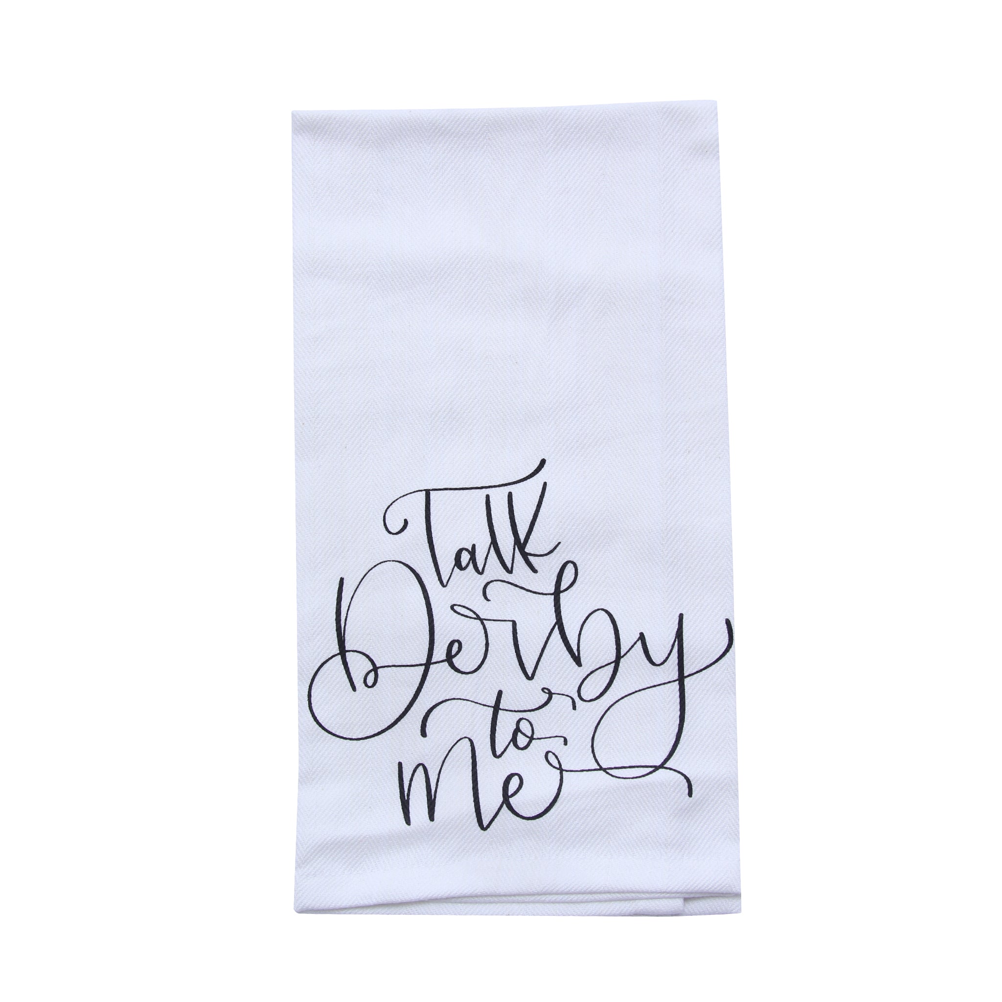 Talk Derby To Me Tea Towel