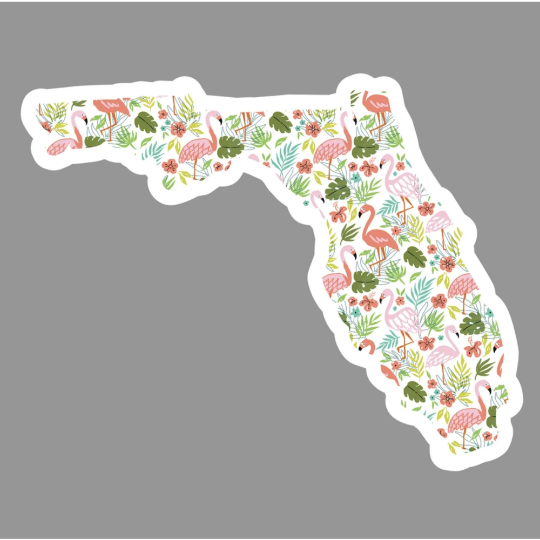 Florida Flamingo Sticker
