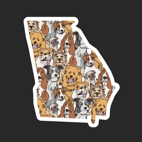 Georgia Dog Pattern Sticker
