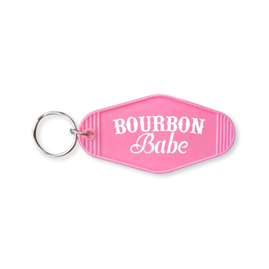 Bourbon Babe Hotel Motel Key Chain