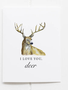 I Love You Deer Funny Deer Greeting Card
